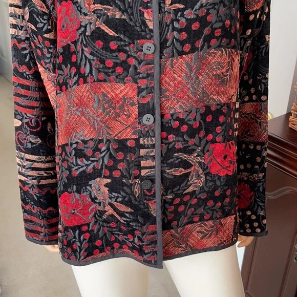 NWOT Coldwater Creek reversible embroidered blazer jacket - Picture 6 of 15